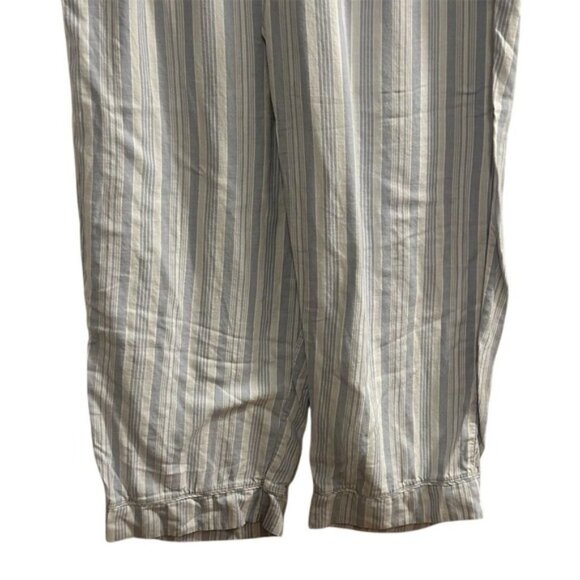 Haven Well Within Women's Striped Pajama Set XL Blue White Organic Cotton - Picture 12 of 14